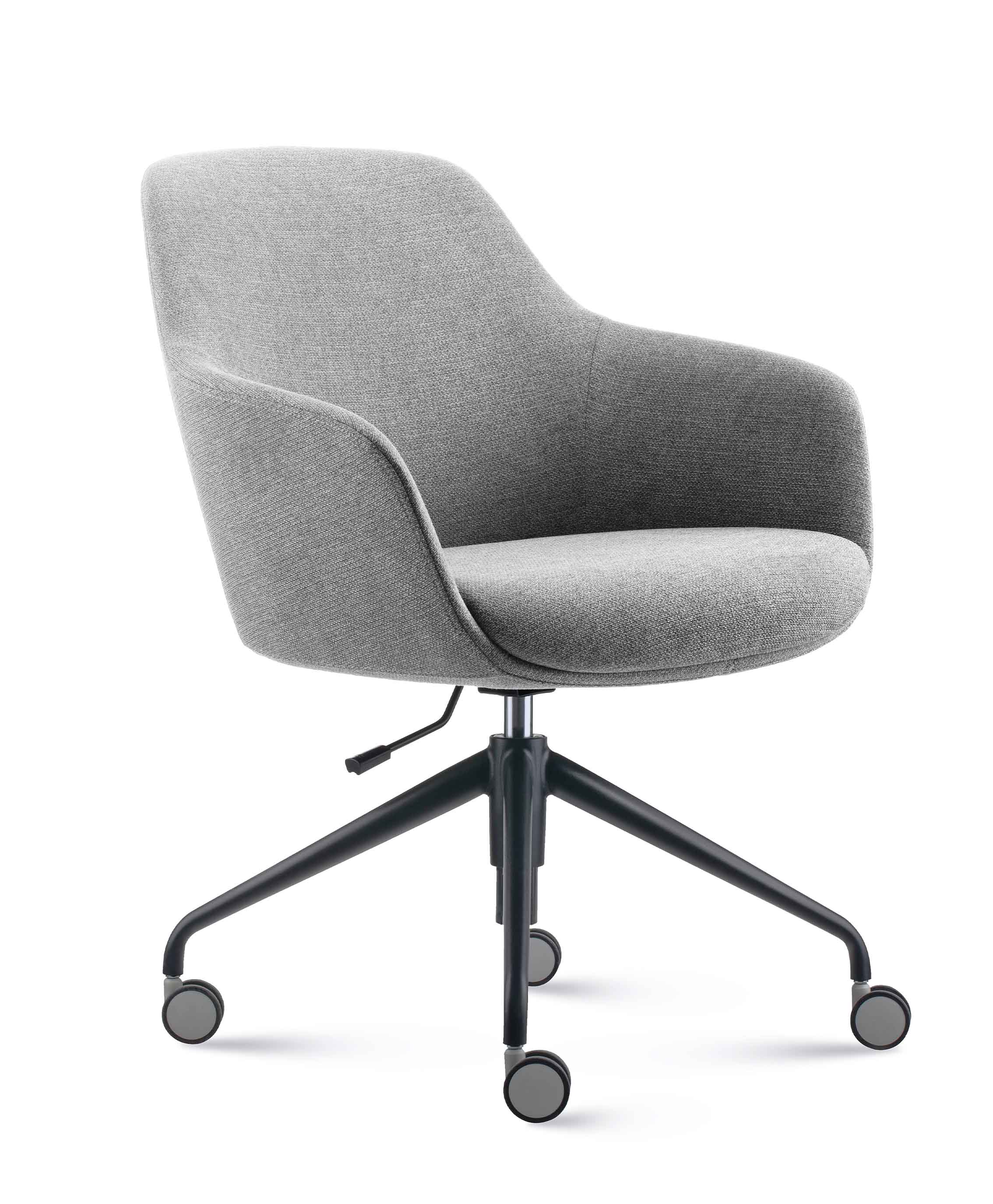 Aspen 4 Star Base Tub Chair - Light Grey